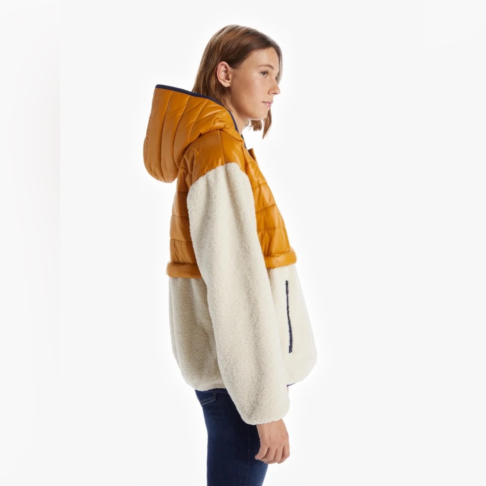 MOTHER Sher-Puff Zip Fleece Sherpa Pullover NEW - Picture 13 of 14